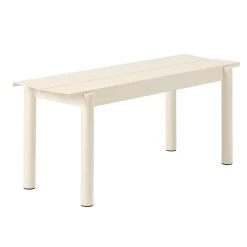Muuto Linear Steel Bank, 110 Cm, Cremeweiß