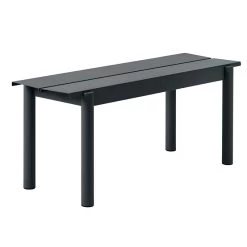 Muuto Linear Steel Bank, 110 Cm, Schwarz
