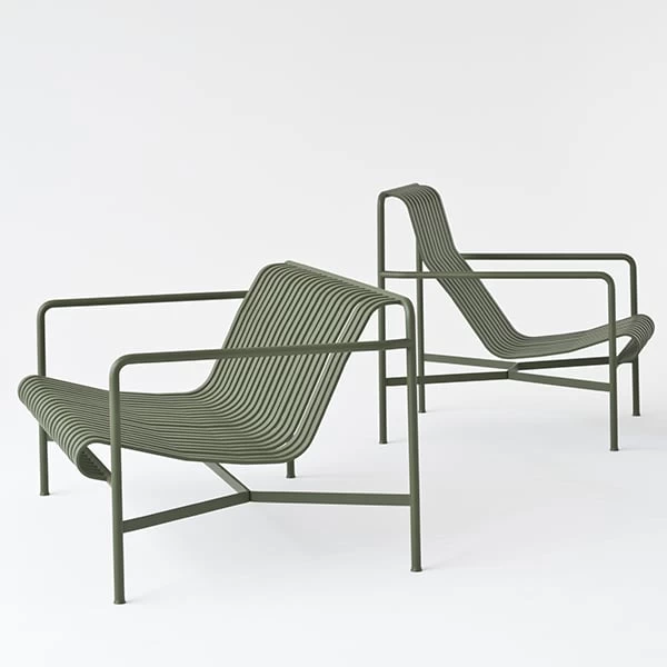 Hay Loungesessel Palissade, Hoch, Himmelgrau 4 Hay Loungesessel Palissade, Hoch, Himmelgrau – Bild 2