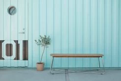 Skagerak Lilium Bank, Teak – Edelstahl -Lassen Sie Ihre Gartenmöbel fließen. 1420072 Lilium Bench 03 M