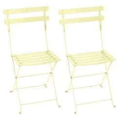 Bistro Metallstuhl, 2 Stück, Frosted Lemon