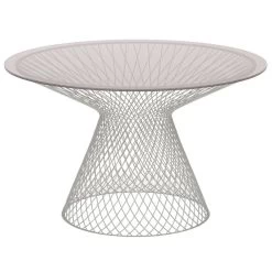 EMU Heaven Tisch, 120 Cm, Mattweiß, Glasplatte