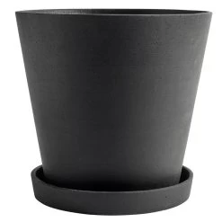 Hay Blumentopf Und Untertasse, XXXL, Schwarz