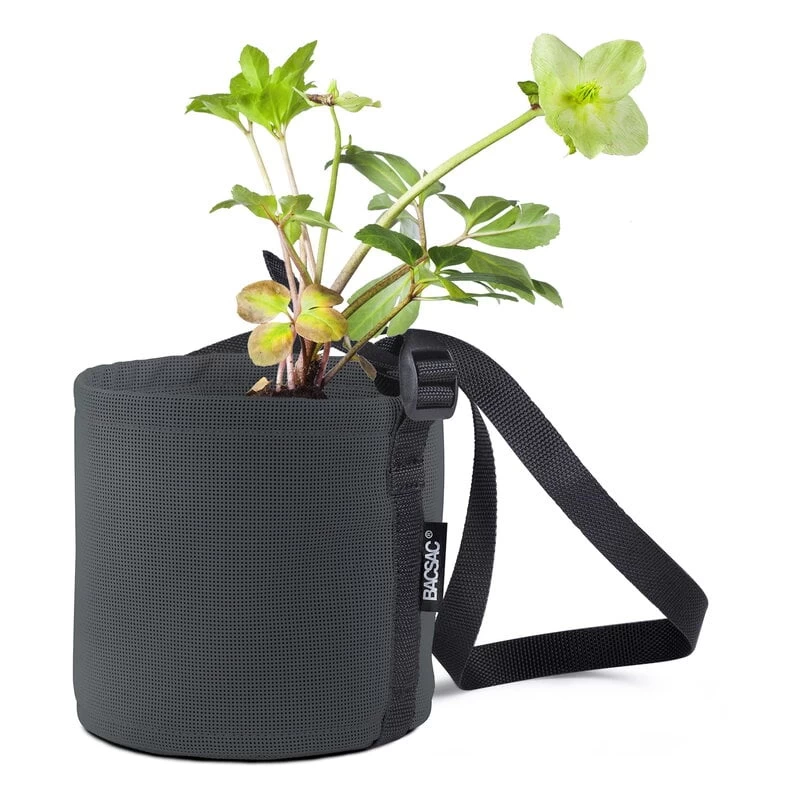 Hängender Stoffblumentopf, 3 L, Schwarzgrau 4 Hängender Stoffblumentopf, 3 L, Schwarzgrau – Bild 2