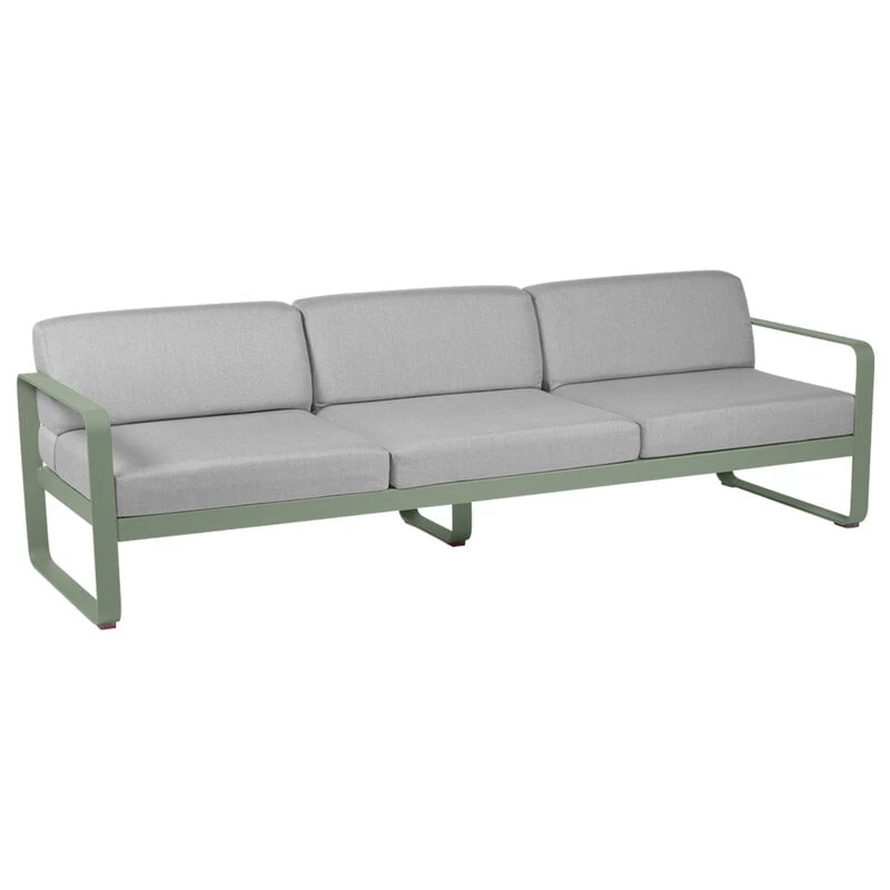 Bellevie 3-Sitzer-Sofa, Kaktusgrün – Flanellgrau 3 Bellevie 3-Sitzer-Sofa, Kaktusgrün – Flanellgrau