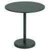 Muuto Linear Steel Cafétisch, Rund, 70 Cm, Dunkelgrün