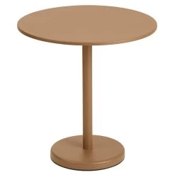 Muuto Linear Steel Cafétisch, Rund, 70 Cm, Burnt Orange