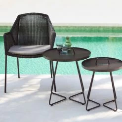 Sitzkissen Für Breeze Stapelbaren Esszimmerstuhl, Taupe -Lassen Sie Ihre Gartenmöbel fließen. 43CANE line iso