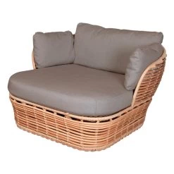 Basket Loungesessel, Natur – Taupe