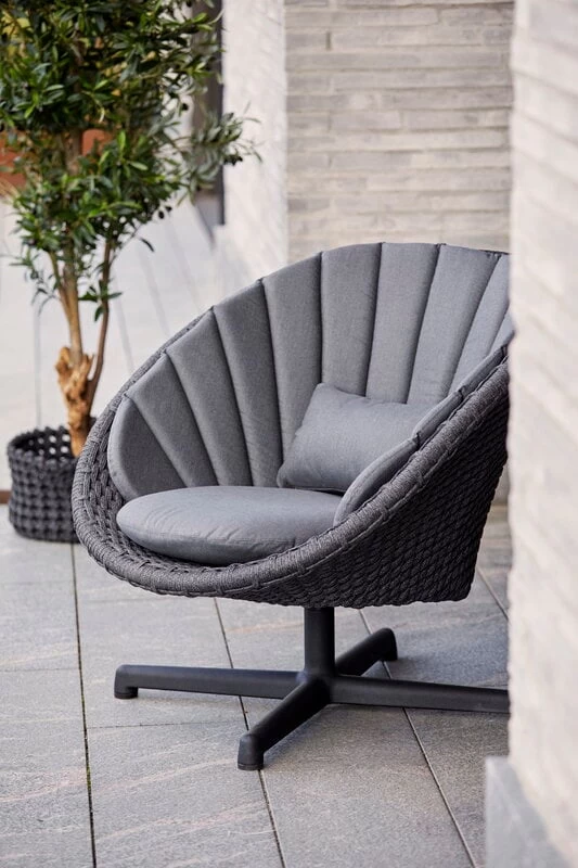 Sitzkissenset Für Peacock Loungesessel, Grau 4 Sitzkissenset Für Peacock Loungesessel, Grau – Bild 2
