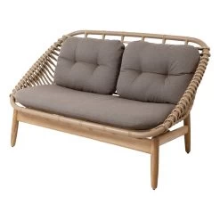 String 2-Sitzer-Sofa, Natur – Taupe