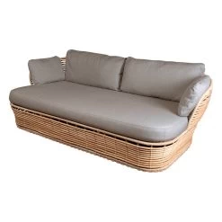 Basket 2-Sitzer-Sofa, Natur – Taupe