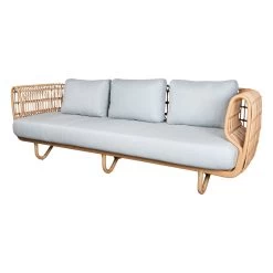 Nest 3-Sitzer-Sofa, Natur – Hellgrau