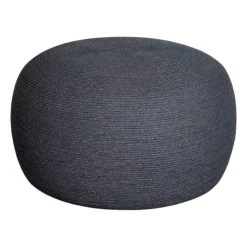 Circle Fußhocker, Groß, Rund, Dunkelgrau