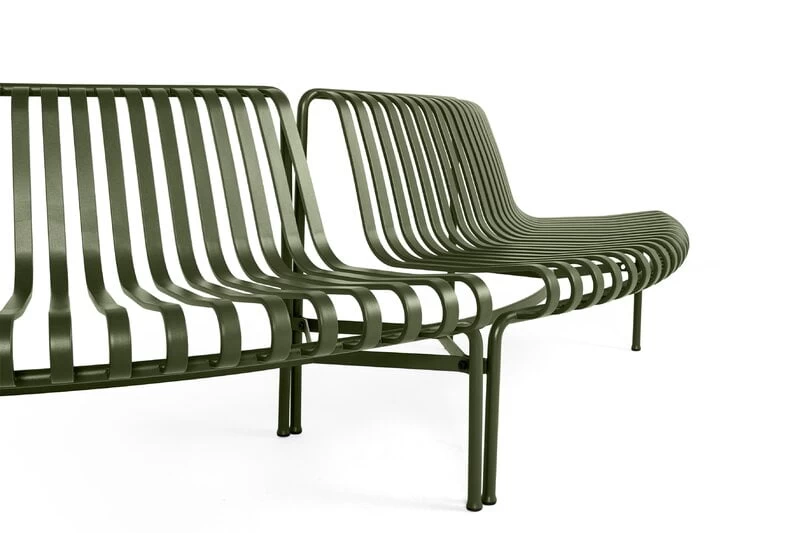 Hay Palissade Park Sitzbank-Erweiterung, Außen, Olivgrün – Bild 3
