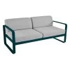 Bellevie 2-Sitzer-Sofa, Acapulcoblau - Flanellgrau 2 Bellevie 2-Sitzer-Sofa, Acapulcoblau - Flanellgrau -Lassen Sie Ihre Gartenmöbel fließen. BELLEVIE Canap C3 A9 Gris flanelle Bleu 20acapulco