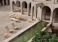 BM1871 Sitzbank-Polster, Cremeweiß -Lassen Sie Ihre Gartenmöbel fließen. BM1771 teak BM1871 teak cushion BM deck chair series