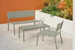 Hay Balcony Loungebank, 113,5 x 69 cm, Wüstengrün -Lassen Sie Ihre Gartenmöbel fließen. Balcony Lounge Bench Balcony Low Table Rectangular Balcony Lounge Chair desert green 1