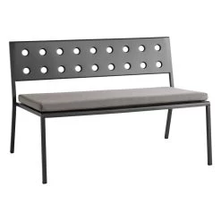 Hay Sitzkissen Für Balcony Lounge Bank, Black Pepper 9 Hay Sitzkissen Für Balcony Lounge Bank, Black Pepper -Lassen Sie Ihre Gartenmöbel fließen. Balcony Lounge Bench Cushion black pepper textile Balcony Lounge Bench anthracite powder coated steel 1