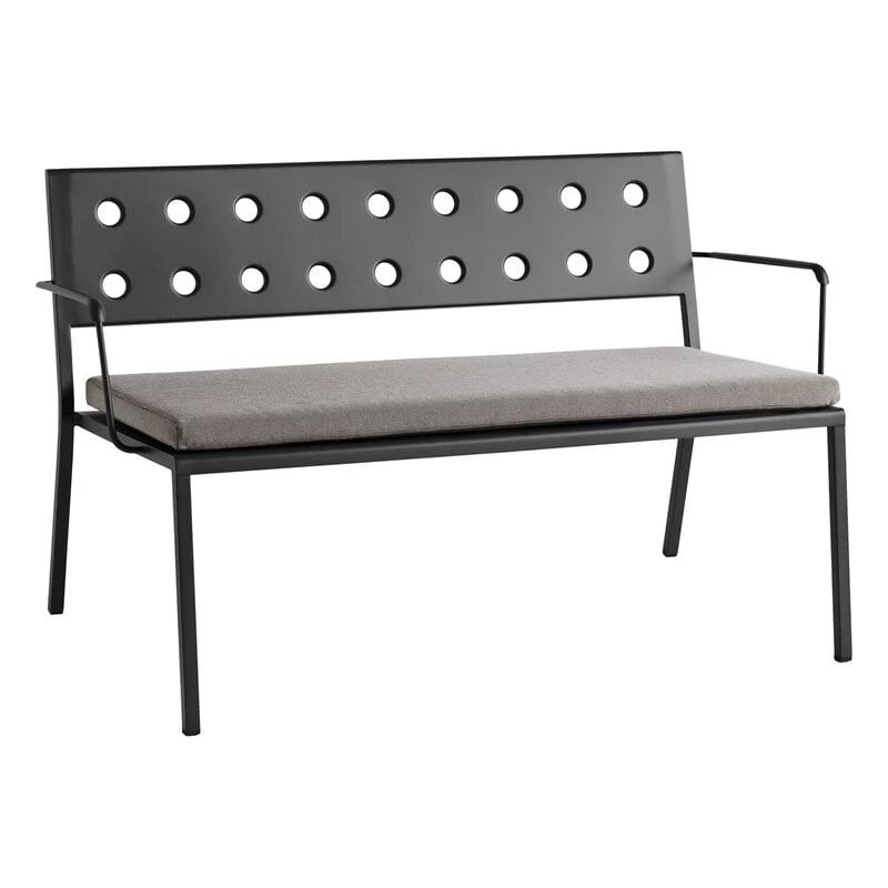 Hay Balcony Loungebank Mit Armlehne, 121,5 x 69 cm, Anthrazit – Bild 2