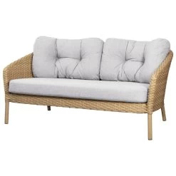 Ocean 2-Sitzer-Sofa, Groß, Natur - Weißgrau