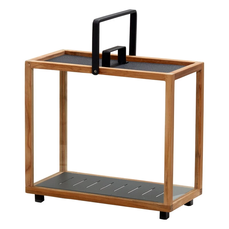 Lighthouse Laterne, Rechteckig, Teakholz – Lavagrau 3 Lighthouse Laterne, Rechteckig, Teakholz – Lavagrau