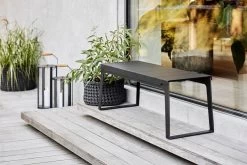 Lightlux Laterne Mit Teakholzgriff, L, Lavagrau -Lassen Sie Ihre Gartenmöbel fließen. Copenhagen bench 2 1