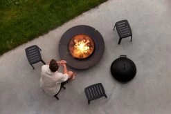 Deckel Für Ember Feuerschale, Schwarz -Lassen Sie Ihre Gartenmöbel fließen. Ember fire pit cut stool 1