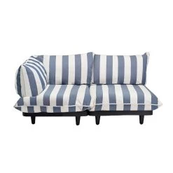 Fatboy Paletti Sofa, 2 Module, Links, Ozeanblau Gestreift