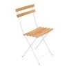 Bistro Naturel Stuhl, 2 Stück, Cotton White -Lassen Sie Ihre Gartenmöbel fließen. FM5107 01X2 bistro chaise naturel blanc coton kb