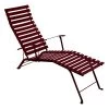 Bistro Metall Chaiselongue, Schwarzkirsche -Lassen Sie Ihre Gartenmöbel fließen. Fermob BISTRO CHAISE LONGUE Black Cherry ee
