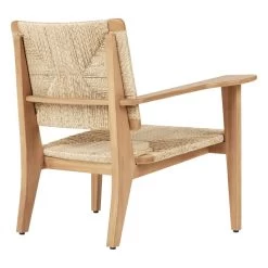 Gubi F-Chair Outdoor Loungesessel, Natur, Teakholz -Lassen Sie Ihre Gartenmöbel fließen. Gubi 10086059 B3Q F Chair LoungeChair Outdoor
