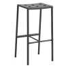 Hay Balcony Barhocker, 75 cm, Anthrazit -Lassen Sie Ihre Gartenmöbel fließen. HAY Balcony Bar Stool H75 anthracite powder coated steel