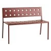 Hay Balcony Dining-Bank, 114 X 52 cm, Eisenrot -Lassen Sie Ihre Gartenmöbel fließen. HAY Balcony Dining Bench L114 iron red powder coated steel