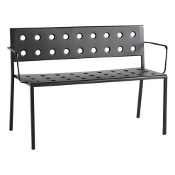 Hay Balcony Dining-Bank Mit Armlehne, 114 X 52 cm, Anthrazit