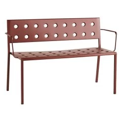 Hay Balcony Dining-Bank Mit Armlehne, 114 X 52 cm, Eisenrot
