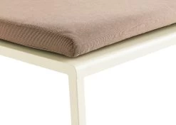 Hay Sitzkissen Für Balcony Lounge Bank, Beige Yeast 11 Hay Sitzkissen Für Balcony Lounge Bank, Beige Yeast -Lassen Sie Ihre Gartenmöbel fließen. HAY Balcony Lounge Bench Cushion beige yeast textile Balcony Lounge Bench chalk beige powder coated steel detail 2