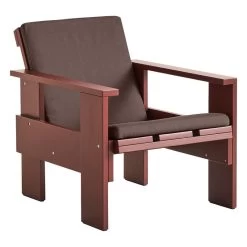 Hay Crate Loungesessel, Rostrot 13 Hay Crate Loungesessel, Rostrot -Lassen Sie Ihre Gartenmöbel fließen. HAY Crate Lounge Chair iron red wb lacquer pinewood Folding Cushion iron red textile