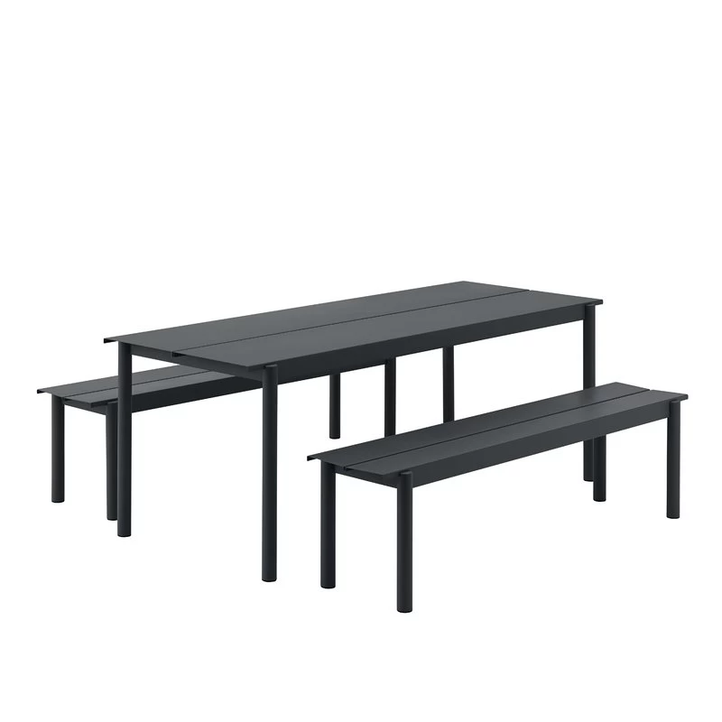 Muuto Linear Steel Bank, 170 Cm, Schwarz 5 Muuto Linear Steel Bank, 170 Cm, Schwarz – Bild 3