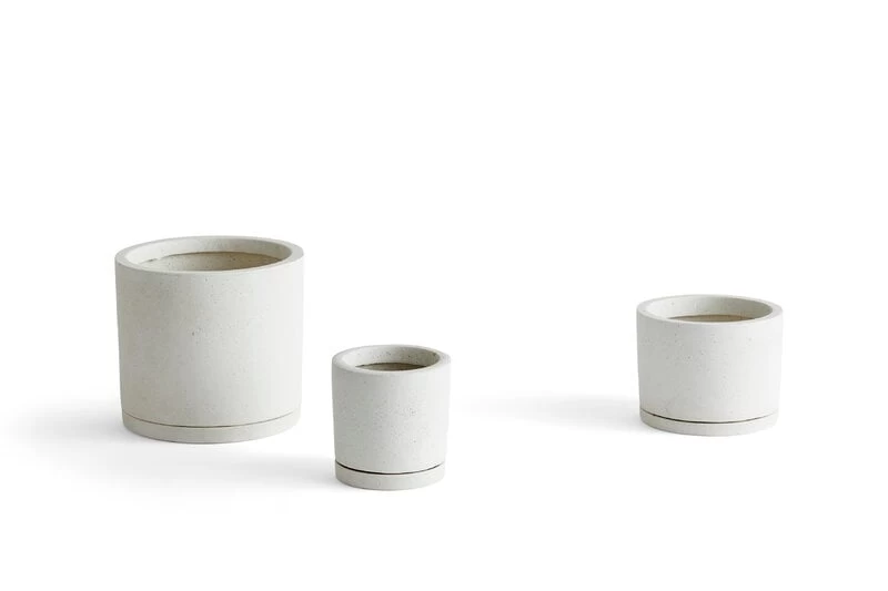 Hay Plant Pot Mit Untersetzer, XXL, Weiß 4 Hay Plant Pot Mit Untersetzer, XXL, Weiß – Bild 2