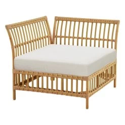 Exterior Maggie Eckmodul Sofa, Natur – Weißes Kissen