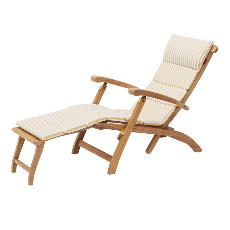 Skagerak Barriere Deck Chair Cushion, Golden Yellow Stripe 3 Skagerak Barriere Deck Chair Cushion, Golden Yellow Stripe
