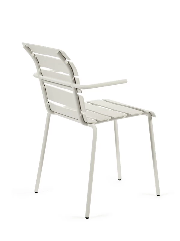 Aligned Stuhl Mit Armlehnen, Cremeweiß 5 Aligned Stuhl Mit Armlehnen, Cremeweiß – Bild 3