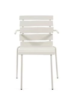 Aligned Stuhl Mit Armlehnen, Cremeweiß 12 Aligned Stuhl Mit Armlehnen, Cremeweiß -Lassen Sie Ihre Gartenmöbel fließen. V9021329s4