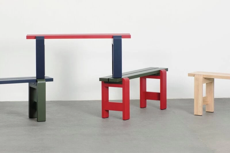 Hay Weekday Duo Bank, 111 x 23 cm, Stahlblau - Olivgrün 7 Hay Weekday Duo Bank, 111 x 23 cm, Stahlblau - Olivgrün – Bild 5