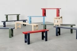 Hay Weekday Bank, 190 x 32 cm, Stahlblau -Lassen Sie Ihre Gartenmöbel fließen. Weekday Bench family