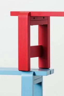 Hay Weekday Bank, 111 x 23 cm, Azurblau -Lassen Sie Ihre Gartenmöbel fließen. Weekday Bench wine red azure blue wb lacquer pinewood