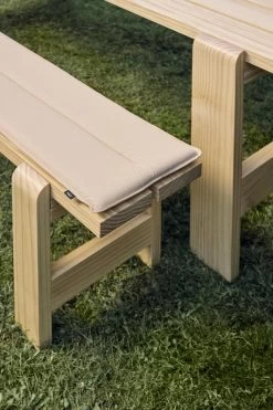 Hay Weekday Sitzkissen Für Bank, 190 x 32 cm, Beige -Lassen Sie Ihre Gartenmöbel fließen. Weekday Table Weekday Bench wb lacquered pinewood Weekday Cushion beige