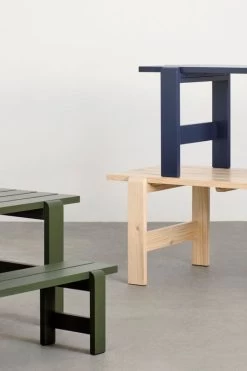 Hay Weekday Tisch, 180 x 66 cm, Olivgrün 13 Hay Weekday Tisch, 180 x 66 cm, Olivgrün -Lassen Sie Ihre Gartenmöbel fließen. Weekday Table olive steel blue wb lacquer pinewood Weekday Bench olive wb lacquer pinewood 1