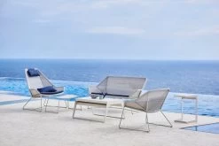 Loungesessel Breeze, Weiß Grau -Lassen Sie Ihre Gartenmöbel fließen. breeze lounge 2 F